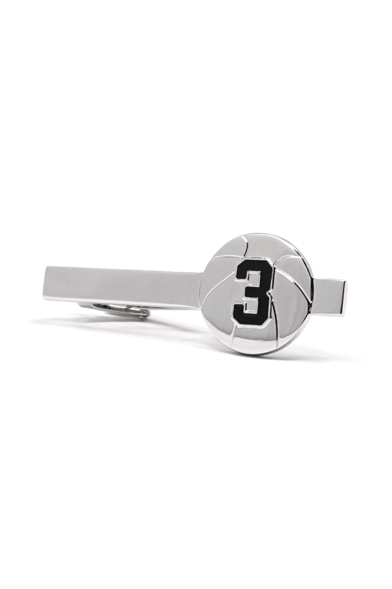 No. 3 Basketball Tie Clip