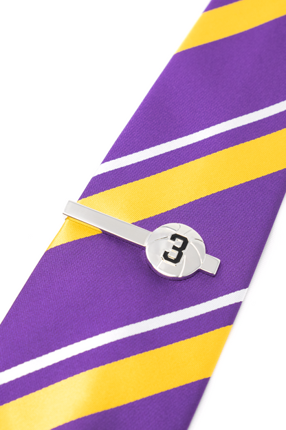 No. 3 Basketball Tie Clip