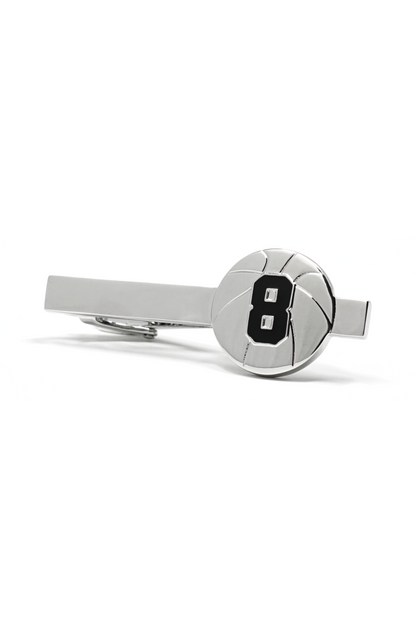 No. 8 Basketball Tie Clip