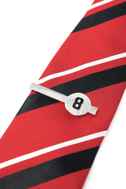 No. 8 Basketball Tie Clip